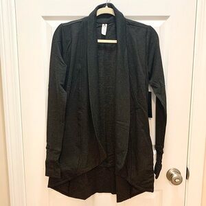 🔴 SOLD 🔴 90 Degree by Reflex Open Front Charcoal Gray Thumb Hole Athletic